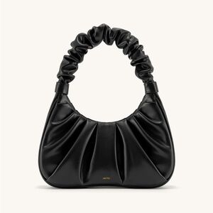 JW PEI Gabbi Gathered Black Shoulder Bag